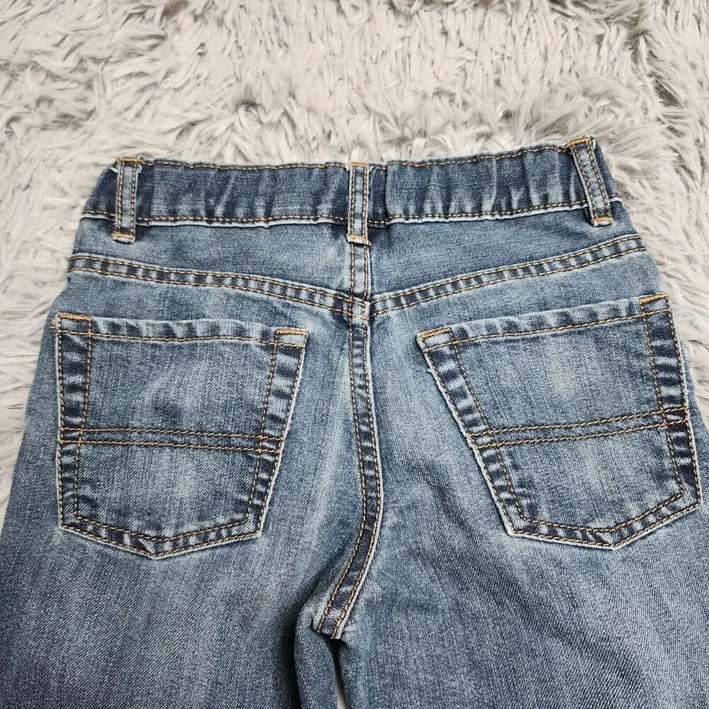 The Childrens Place Girls Blue Jeans Size 6 Bootcut Stretch Adj Waist 22X19 Kids